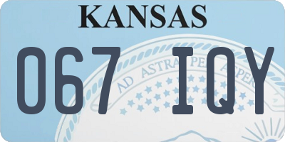 KS license plate 067IQY