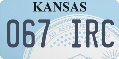 KS license plate 067IRC
