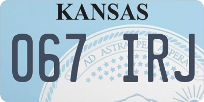 KS license plate 067IRJ