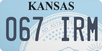 KS license plate 067IRM