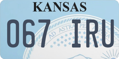 KS license plate 067IRU