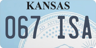 KS license plate 067ISA
