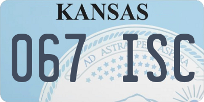 KS license plate 067ISC