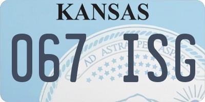 KS license plate 067ISG