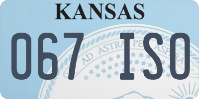 KS license plate 067ISO