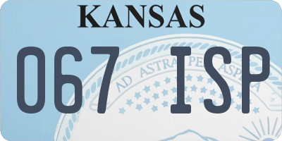 KS license plate 067ISP