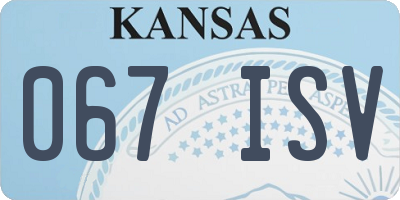 KS license plate 067ISV
