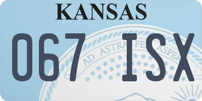 KS license plate 067ISX
