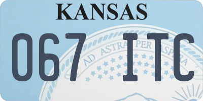 KS license plate 067ITC