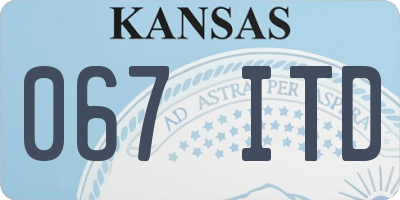 KS license plate 067ITD