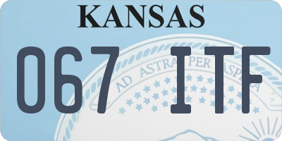 KS license plate 067ITF