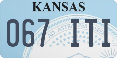 KS license plate 067ITI