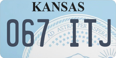 KS license plate 067ITJ