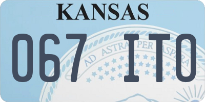 KS license plate 067ITO