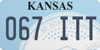 KS license plate 067ITT