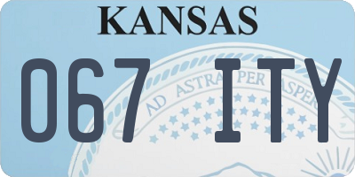 KS license plate 067ITY