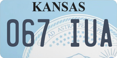 KS license plate 067IUA