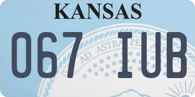 KS license plate 067IUB