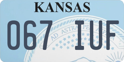 KS license plate 067IUF