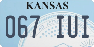 KS license plate 067IUI