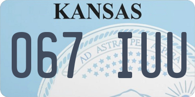 KS license plate 067IUU