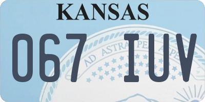 KS license plate 067IUV
