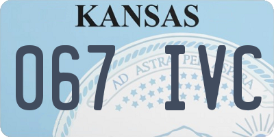 KS license plate 067IVC