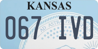KS license plate 067IVD