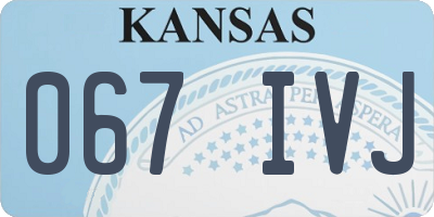 KS license plate 067IVJ