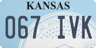 KS license plate 067IVK