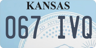 KS license plate 067IVQ
