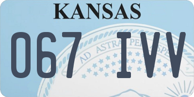KS license plate 067IVV
