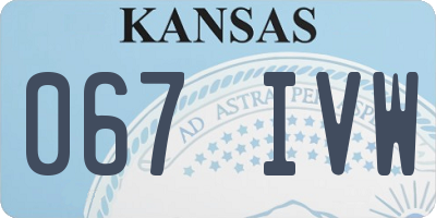 KS license plate 067IVW