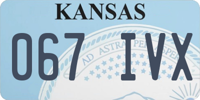 KS license plate 067IVX