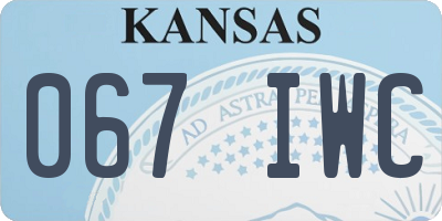 KS license plate 067IWC