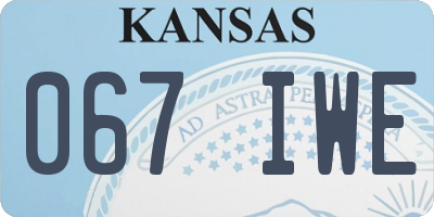 KS license plate 067IWE