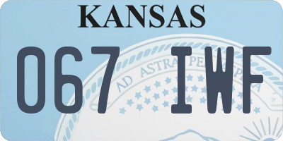 KS license plate 067IWF