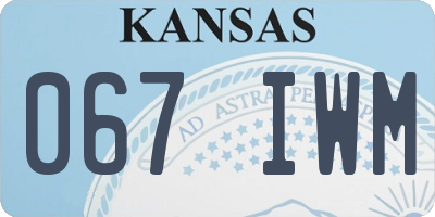 KS license plate 067IWM