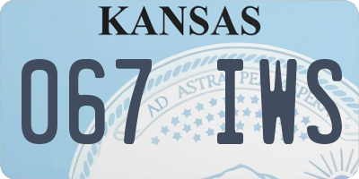 KS license plate 067IWS