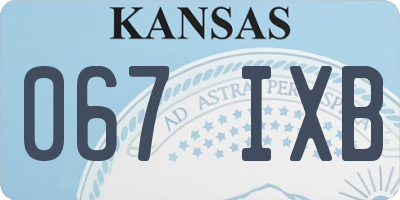 KS license plate 067IXB