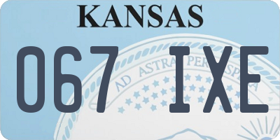 KS license plate 067IXE