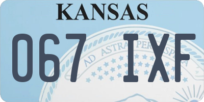 KS license plate 067IXF