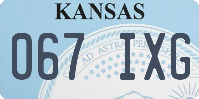 KS license plate 067IXG