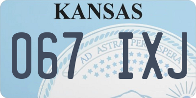 KS license plate 067IXJ