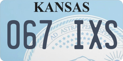 KS license plate 067IXS