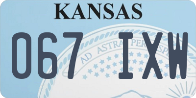 KS license plate 067IXW