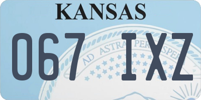 KS license plate 067IXZ