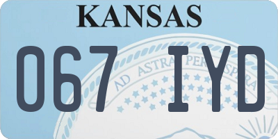 KS license plate 067IYD