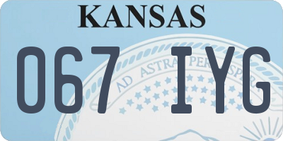 KS license plate 067IYG