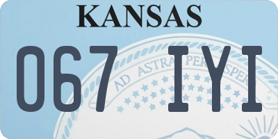 KS license plate 067IYI